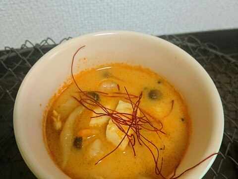 トムヤムクン風豆乳スープ☆